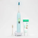 Emmi®-dent METALLIC ultrahangos fogkefe szett - pasztellkék + fogkrém Emmi®-dent METALLIC ultrahangos fogkefe szett - pasztellkék + fogkrém