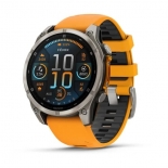 Garmin fenix 8 47mm AMOLED Sapphire, titánium, narancs/grafit szilikon szíjjal Garmin fenix 8 47mm AMOLED Sapphire, titánium, narancs/grafit szilikon szíjjal