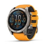 Garmin fenix 8 51mm AMOLED Sapphire, titanium, narancs/grafit szilikon sz�jjal